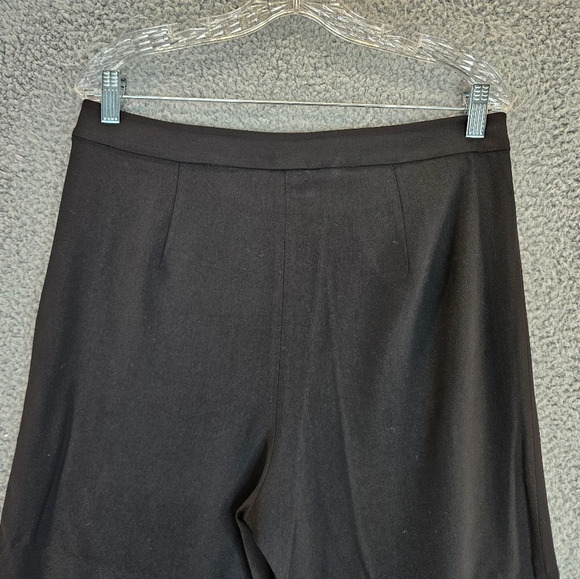 Misook Black Crepe Side Zip & Button Straight Leg Casual To Dressy Pants Sz M. - Picture 7 of 11